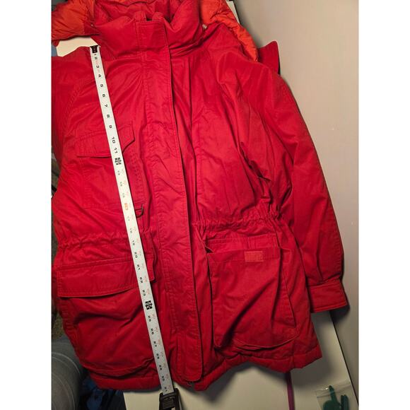 Vintage Eddie Bauer Winter Coat Womens Large Red Goose Down SnowLine Sled Puffer - Picture 5 of 10